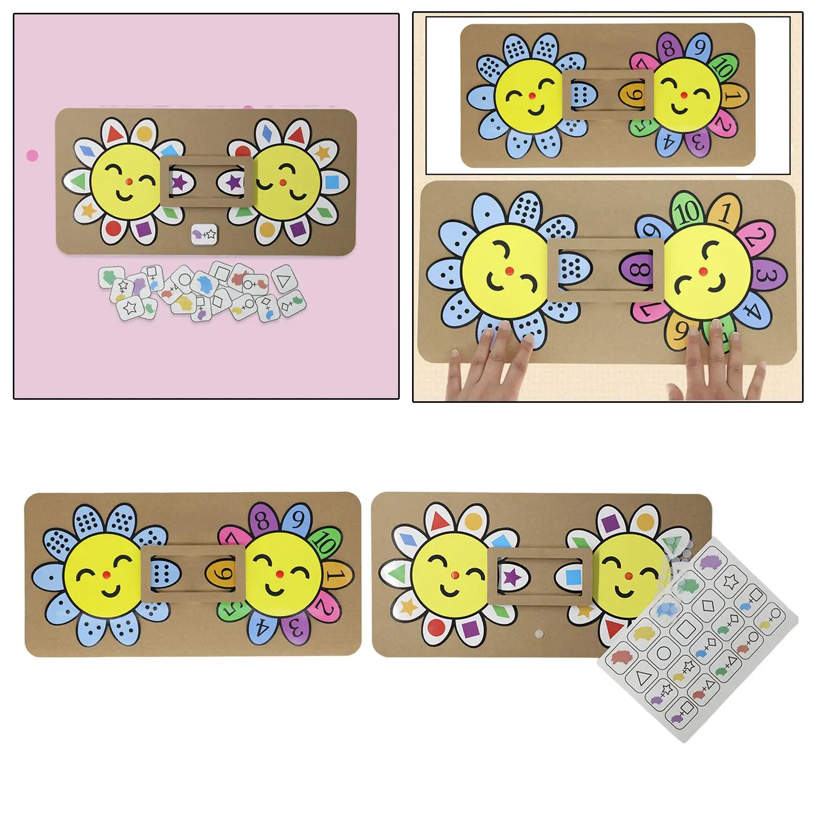 Shape Matching Game Educational Toys Flower Shape Math Toys for Boys Girls