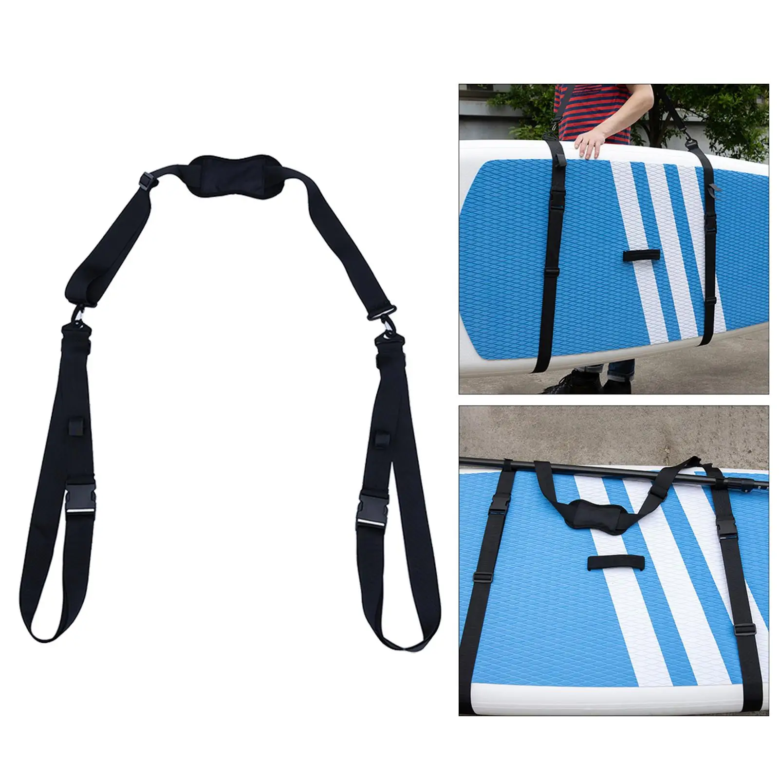 Surfboard Shoulder Carrier Strap Kayak Storage  Adjustable Length with Metal Accessories for  Board Carrying
