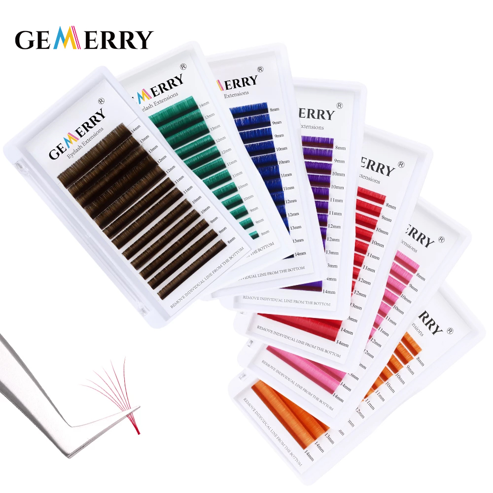 Best of Colored Easy Fan Eyelashes Extension Blue Red Green Brown Faux Mink Colored Lashes Natural Soft Colorful Easy Fanning Lashes Reviews & Tips