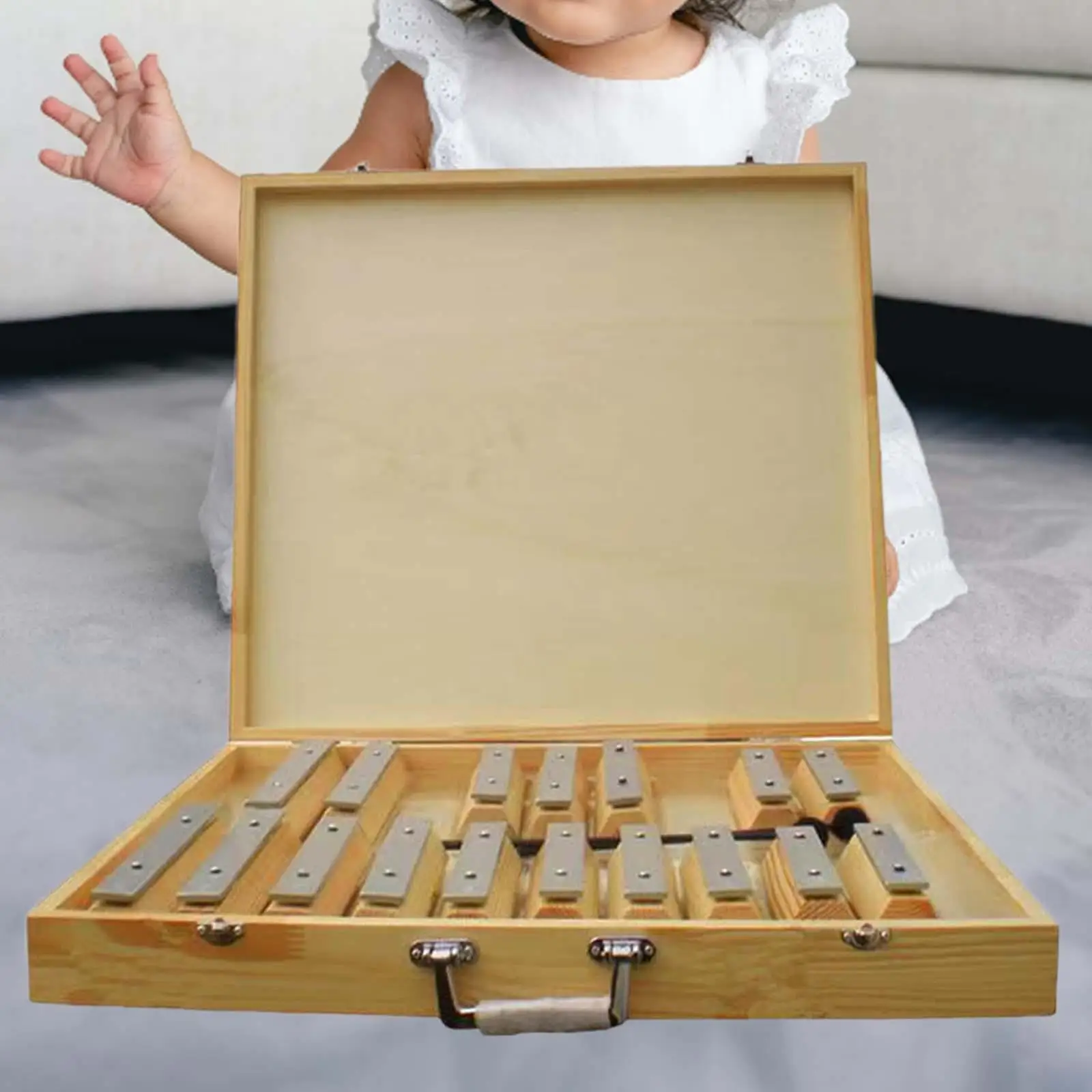 17 Tone Xylophone Glockenspiel Musical Percussion Instrument Montessori Toy