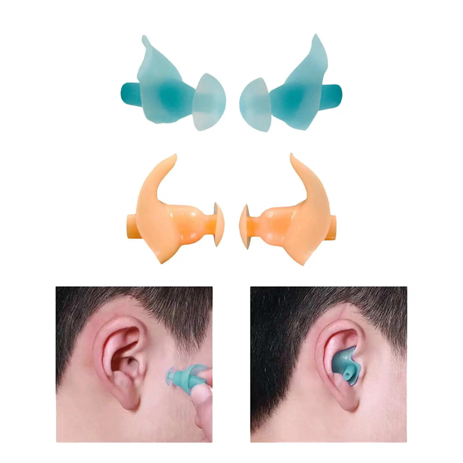 Soft Silicone EarSwimming Waterproof Reusable Professional Anti Noise Earfor Water Sports Bathing Outdoor