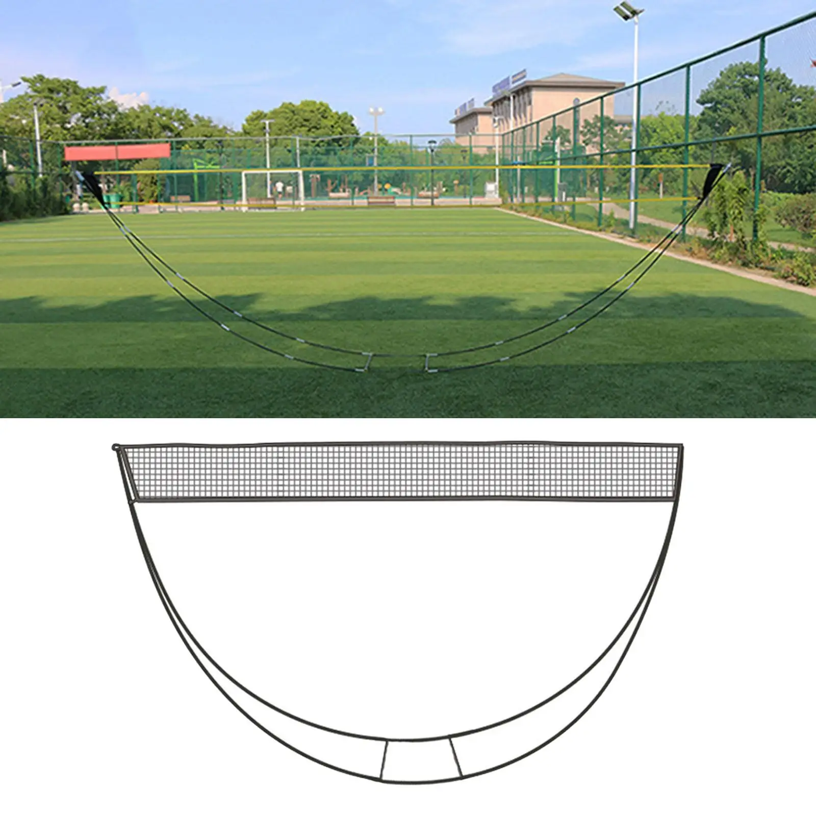 Portable Badmintonwith Stand Carry Bag, Folding Volleyball Tennis Badminton Net ? Easy Setup,  or Stakes Required