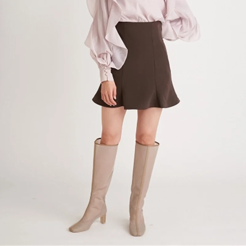 tutu skirt Kuzuwata Spring Temperament Woman Skirt High Waist All-match Mini Skirts Female Retro Plaid Short Faldas Mujer 2022 New Trendy white pleated skirt