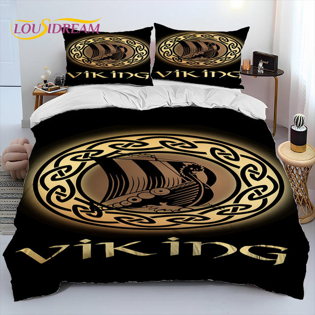 Viking Comforter set Soft Vintage Triple Horn of Odin Bedding set Quilt For Bedroom withoPillowcases warm offers Soft Twin/Full/Queen/King