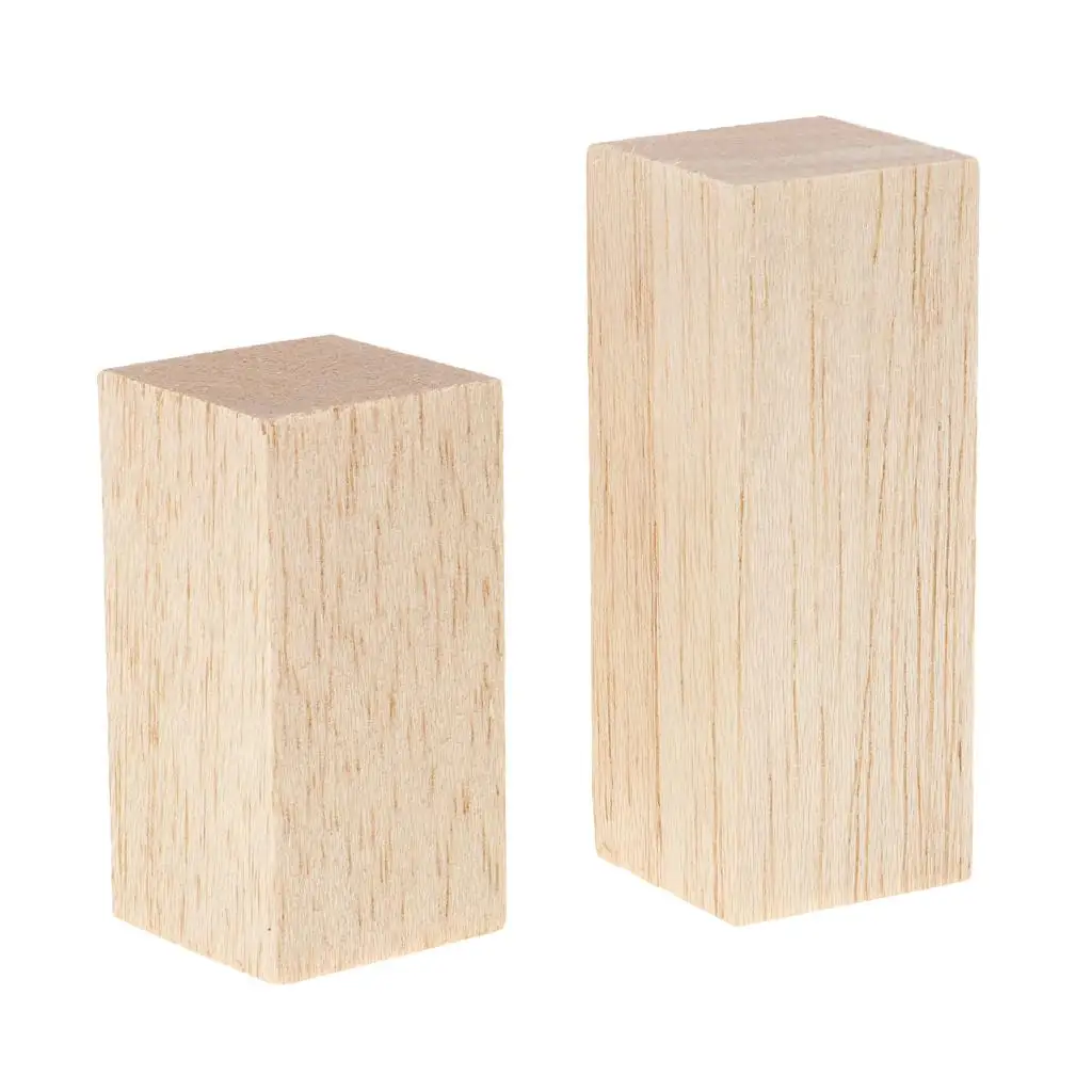 10 pieces balsa wood blocks wooden square blocks game pieces