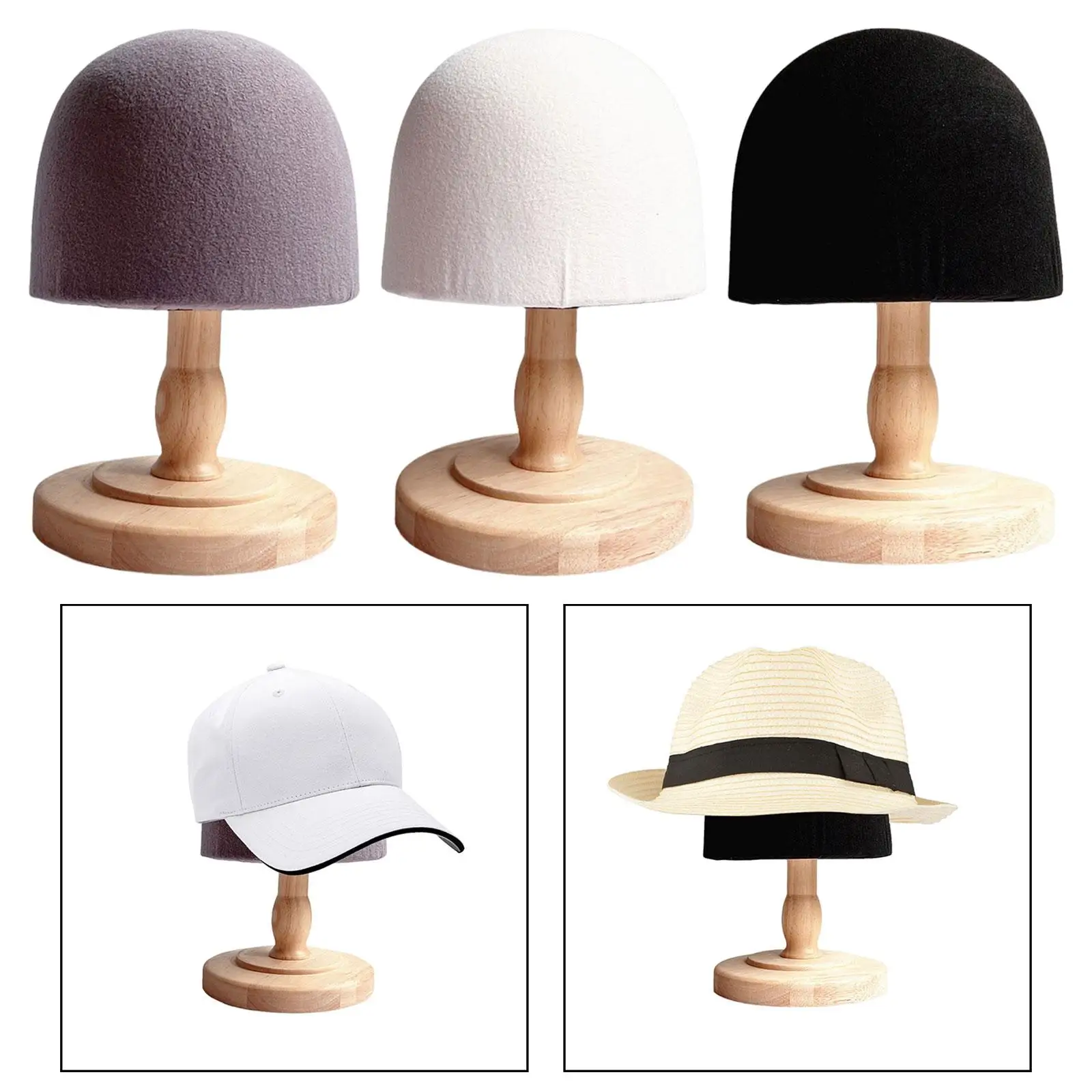 Hat Display Holder Tabletop Hat Display Stand Hat Bracket Caps Storage Rack for Stylist Beginner Hairdresser Training Decoration