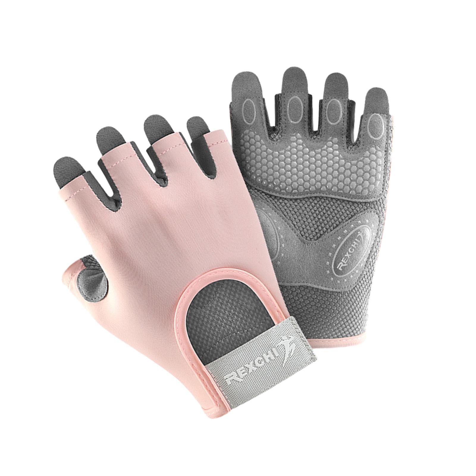 Cycling Bike Gloves Women Men 1 Pair Non Slip Weight Lifting Workout Gloves Sports Half Finger Gloves Bicycle Gloves for Outdoor