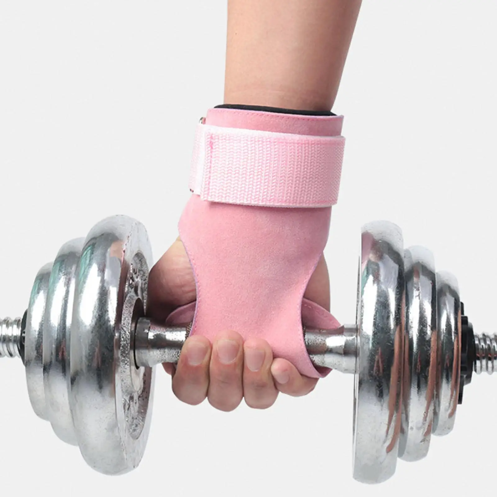 2 Pieces Weight Lifting Grips with Wrist Straps Non Slip Wrist Support Weightlifting Gloves for Deadlift Fitness Gym