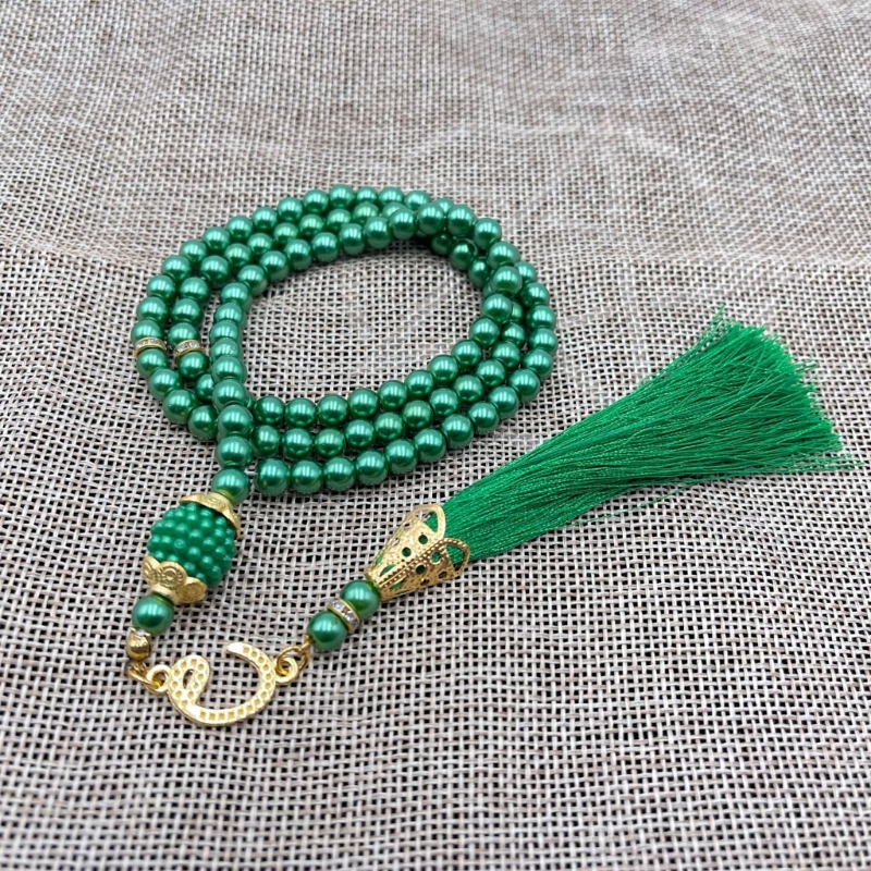 6mm Allah Mohammed Rosenkranz Tasbih Muslimischen Gebet Perlen Türkische 99 Perlen Perlen Charme Misbaha Meditation Armband Halskette Y08E – Detail 8