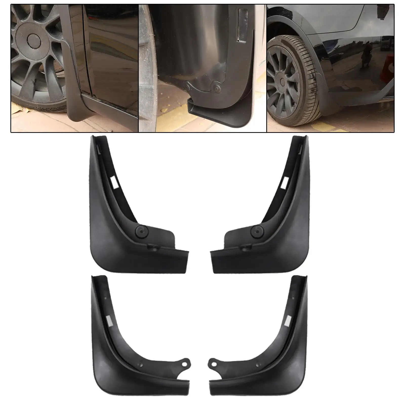 4Pcs Car Wheel  Flaps Guards for  No Drilling Required