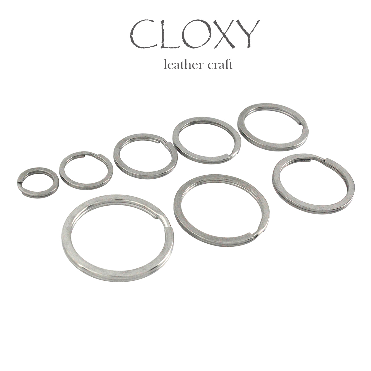 5 stücke Metall Split Ringe Flache-draht Doppel Schleife Schlüsselring 15-38mm Keychain Schlüssel Halter DIY Leder handwerk hardware Edelstahl – Detail 2
