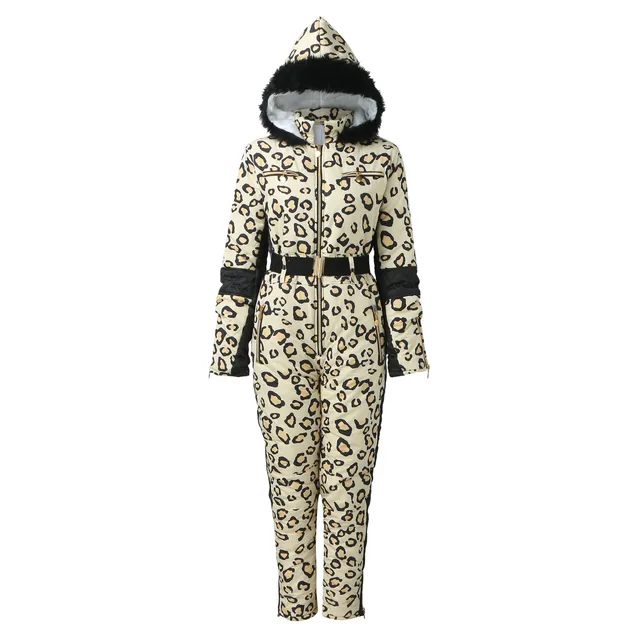 Mono deportivo impermeable con cuello extraíble para Mujer, traje de esquí  con cremallera para deportes al aire libre, invierno - AliExpress