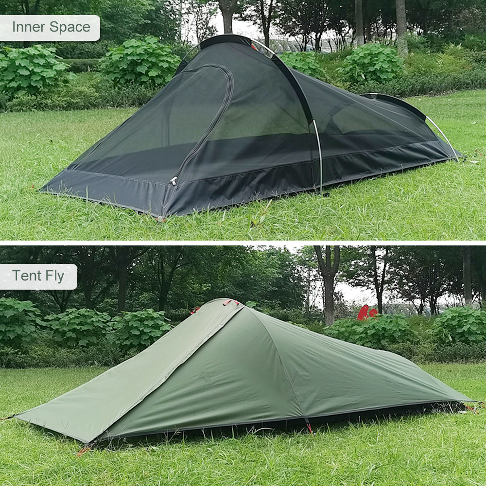 backpacking barraca de ultraleve pessoa tenda dupla camada estações prova dwaterproof água portátil pólos alumínio praia barracas viagem