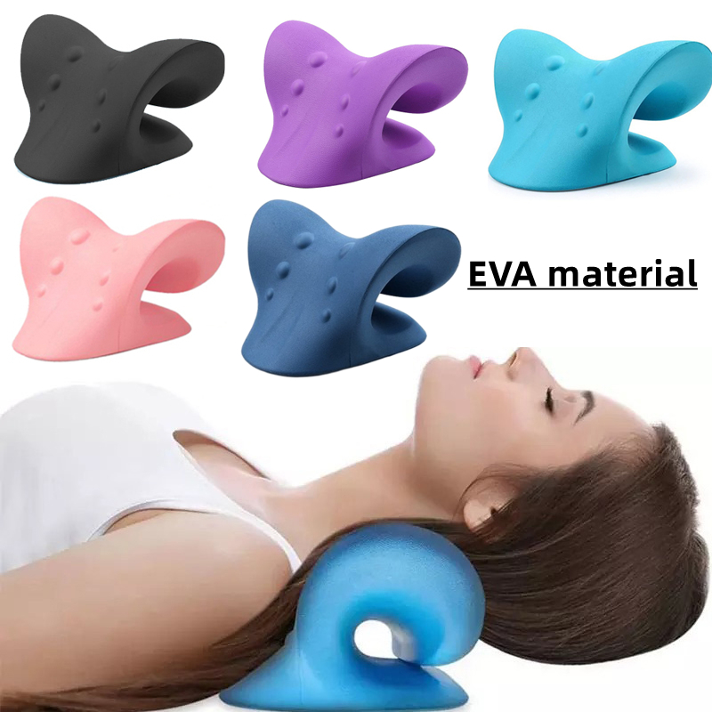 Best of Neck Shoulder Stretcher Relaxer Cervical Chiropractic Traction Device Pillow For Pain Relief Cervical Spine Alignment Gift Reviews & Tips