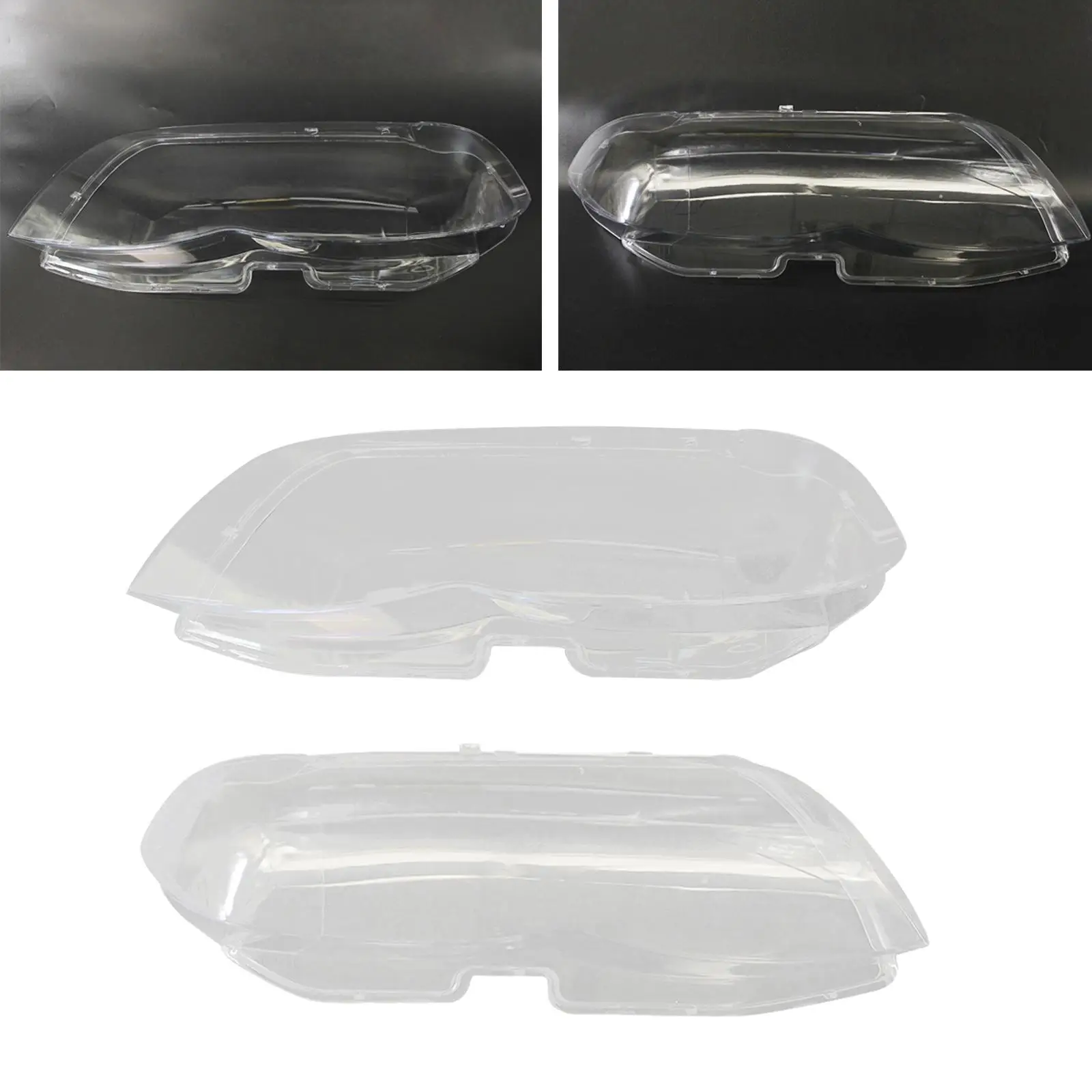 Car Front Headlight Lens Cover Replacements for BMW X5 E53 3.0 4.4 2004-2006