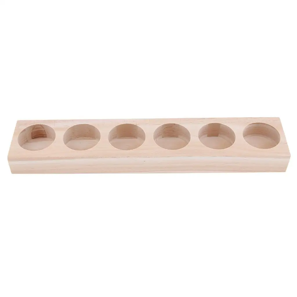 1Pc Wooden Essential Oil Displaying Storage Organizer Rack Hold