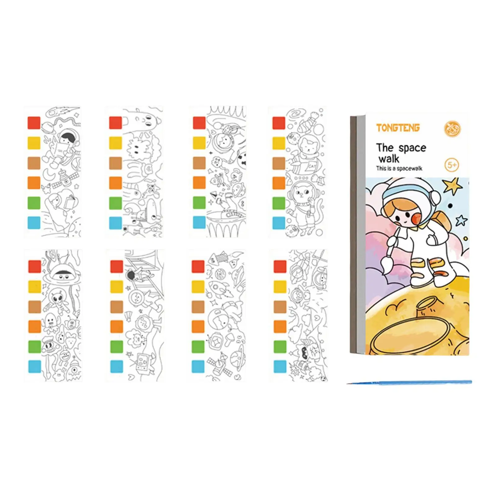 Watercolor Painting Book Entertainment Coloring Game DIY for Girls Artists
