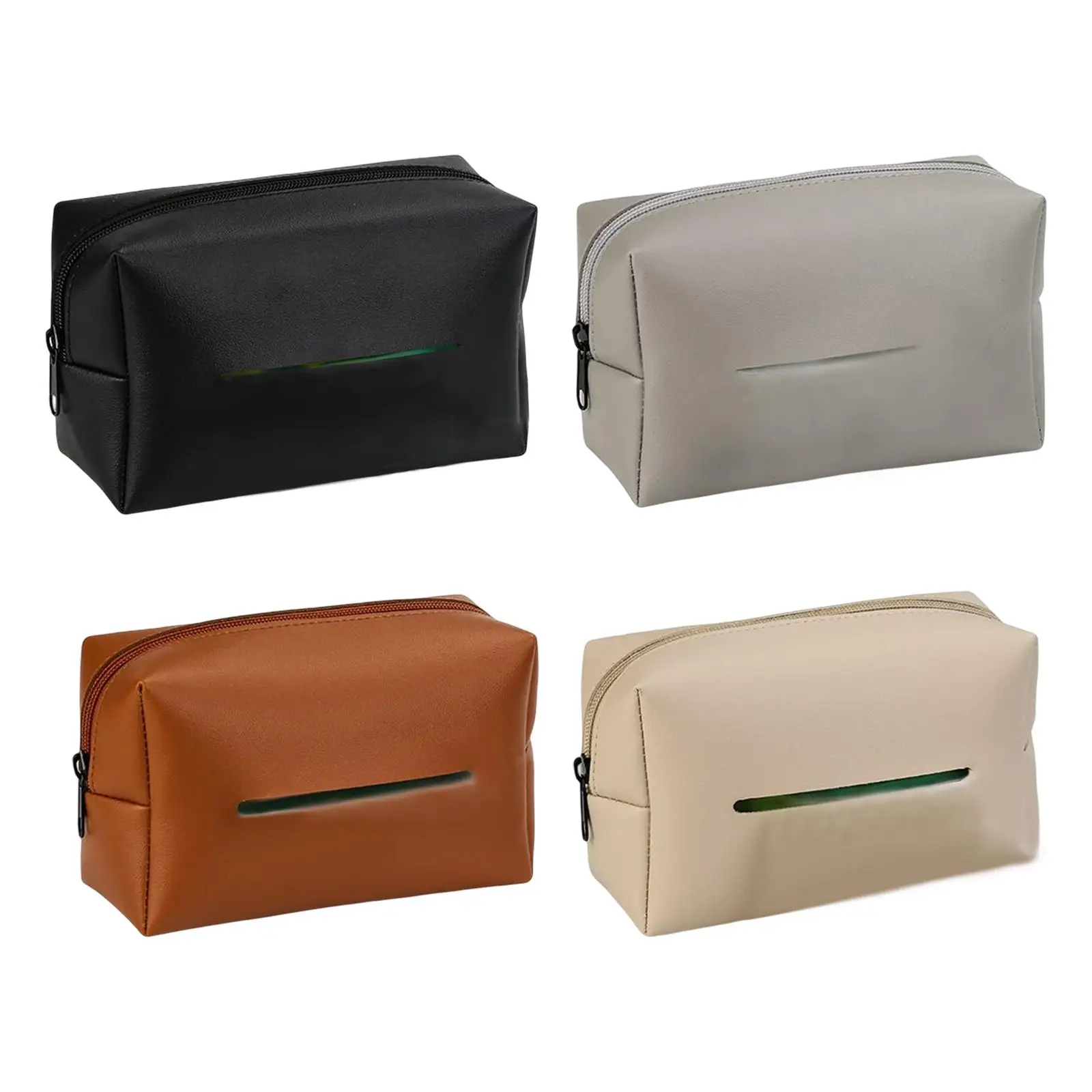 PU Leather Box, Sun Visor Seat Back Auto Tissue Bag Napkin Case for Trucks