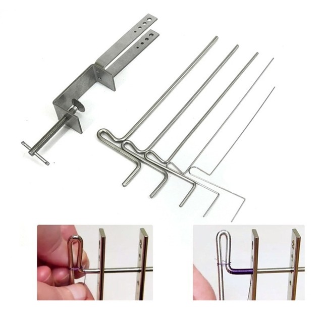 Steel Wire Twisting Hollow Hand Vice 4 Small Part Wires Craft Fishing Hook  Tool