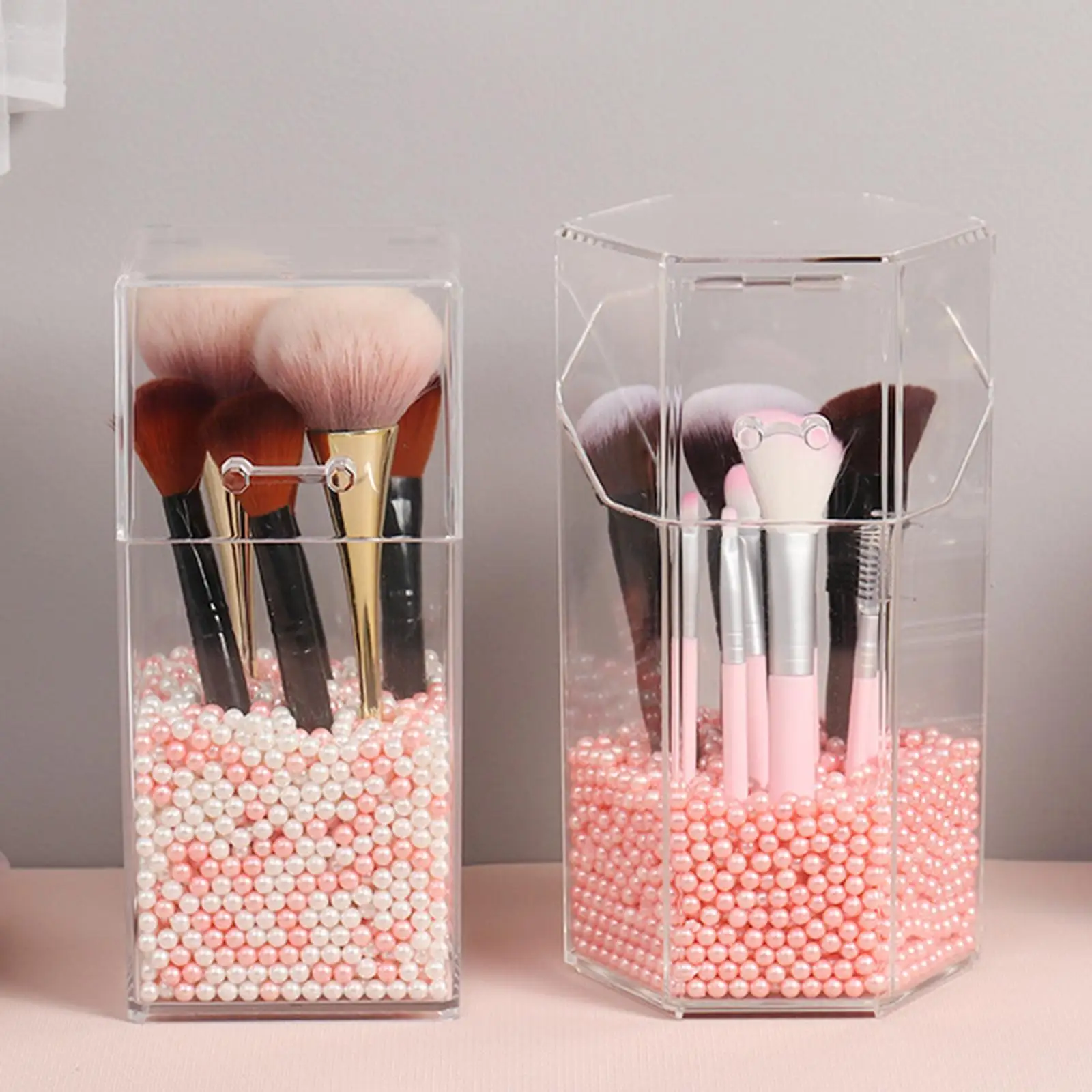 Makeup Brush Holder Dustproof Storage Box Premium Quality Acrylic Makeup Organizer Cosmetics Organiser Make Up Storage Box