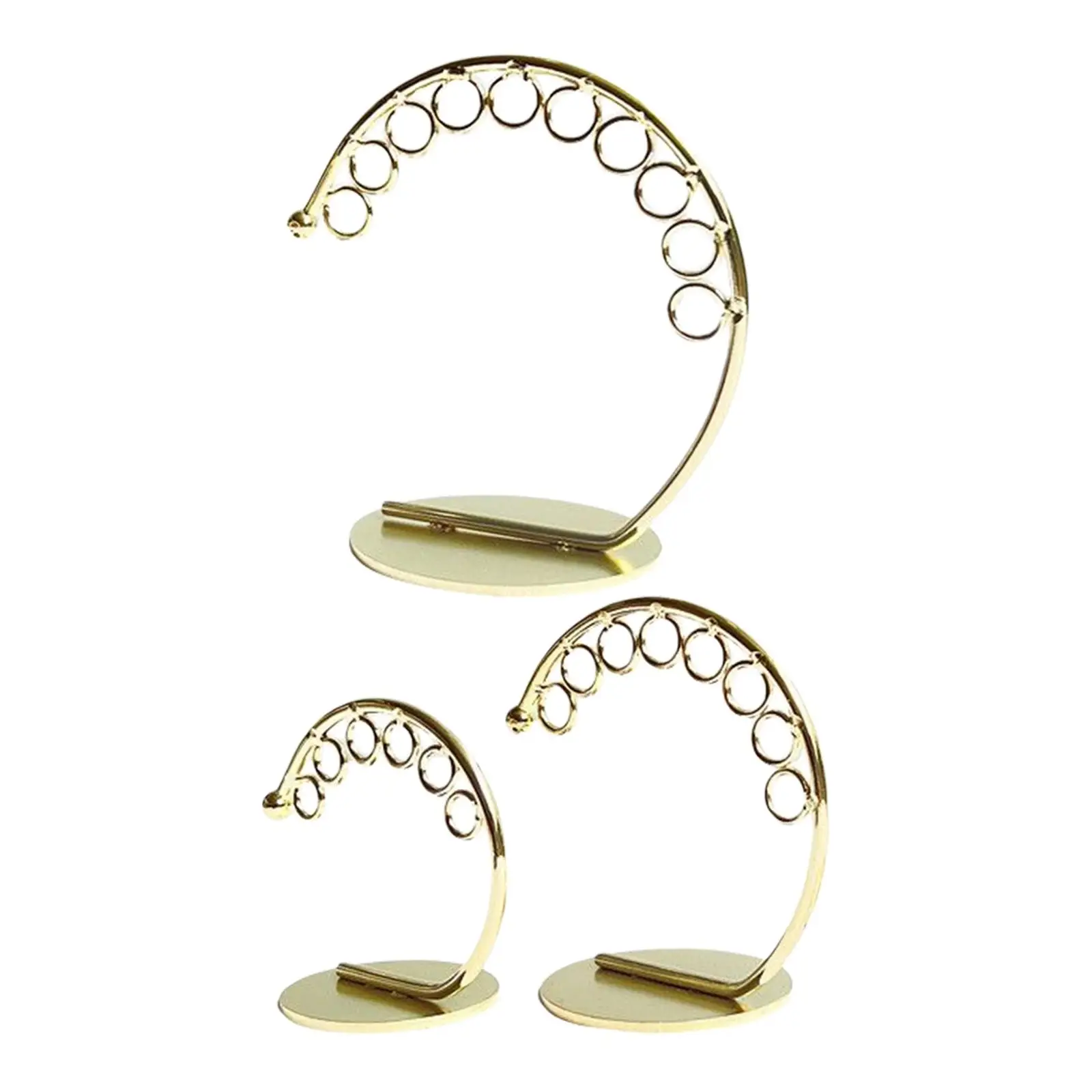 3x Metal Earring Stand Jewelry Organizer Display Holder for Photography Props Decor Crafts