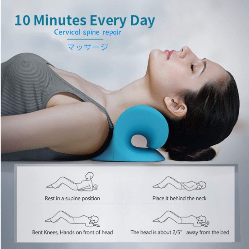 Best of Neck Shoulder Stretcher Relaxer Cervical Chiropractic Traction Device Massage Pillow For Pain Relief Cervical Spine Alignment Reviews & Tips - Image 4