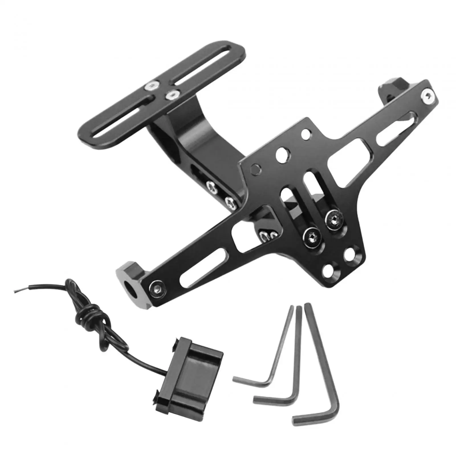 Motorcycle License Plate Bracket Adjustable Angle Motorbike Accessories Easy to