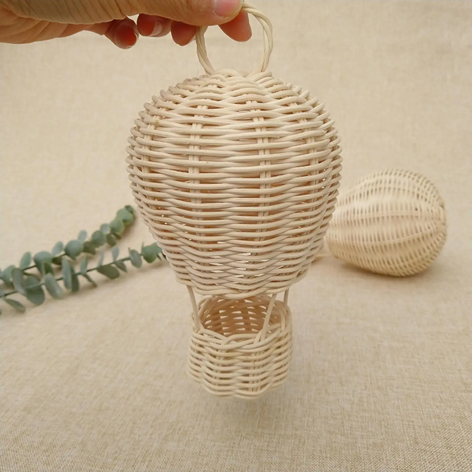 Unique Rattan Hot Air Balloon Decor Crafts for Home Wall Hanging Ornament