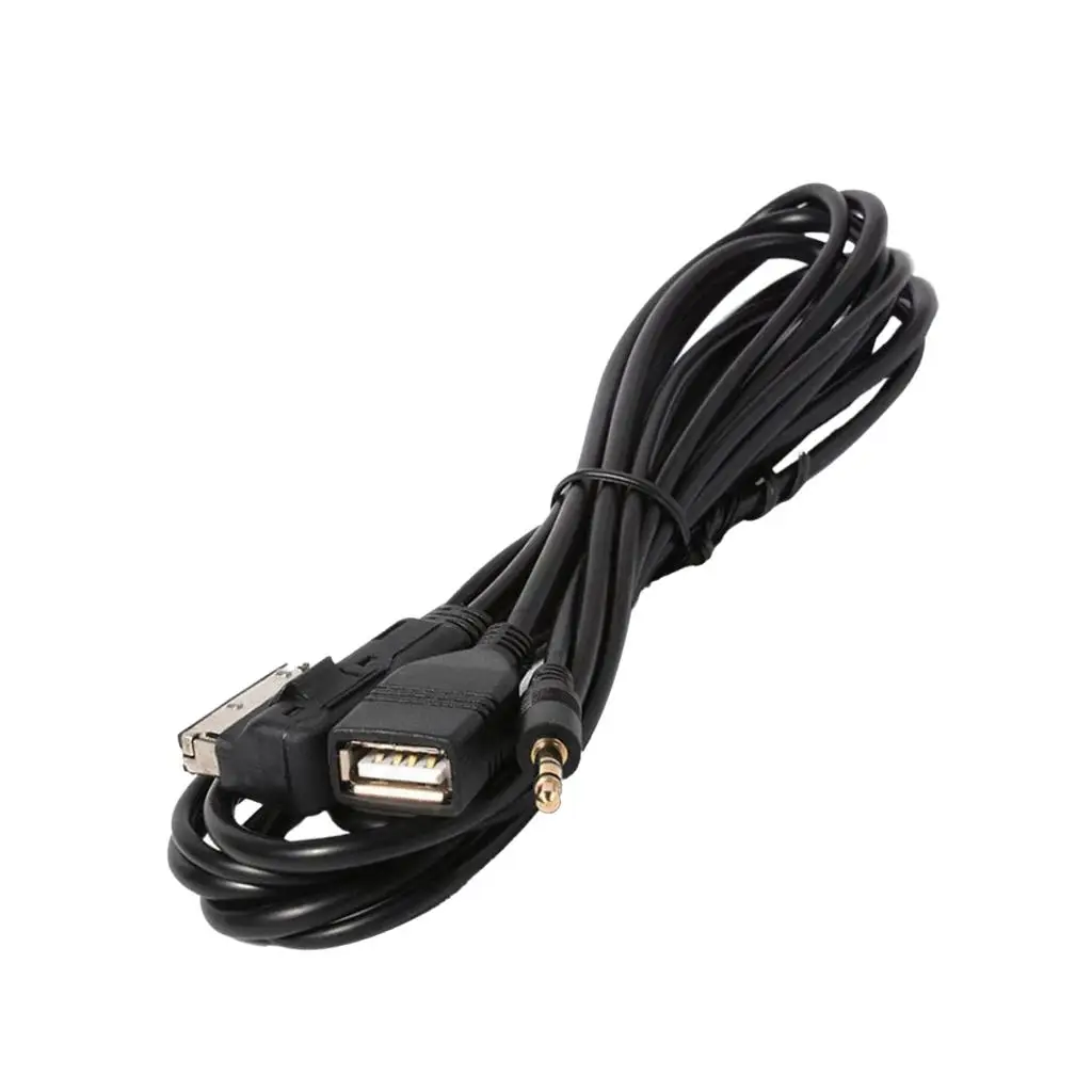 AMI MDI to .5mm o & USB Female Aux Adapter Cable for Car for 2014 A4 A6 Q5 Q7