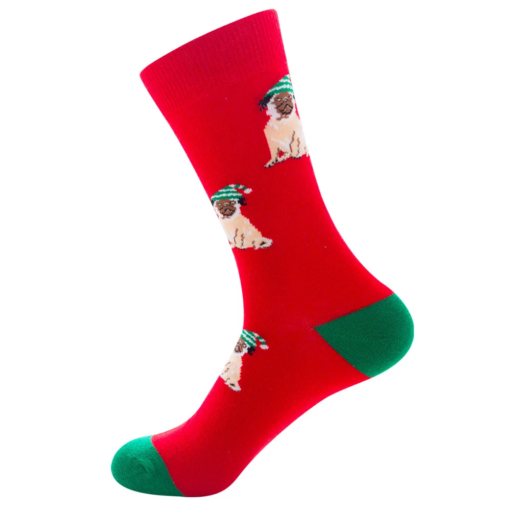New Christmas Socks Men Funny 2023 Christmas Tree Snowflake Santa Claus Elk Snow Cotton Happy Socks Men New Year Sokken Harajuku