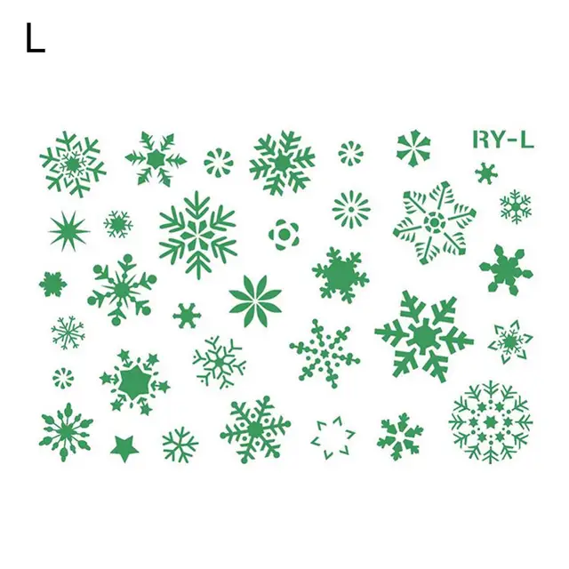 Set of 9 Premium Loose-leaf Painting Template Christmas Decoration Graffiti  Stencils for Home Classroom Wall Door Window