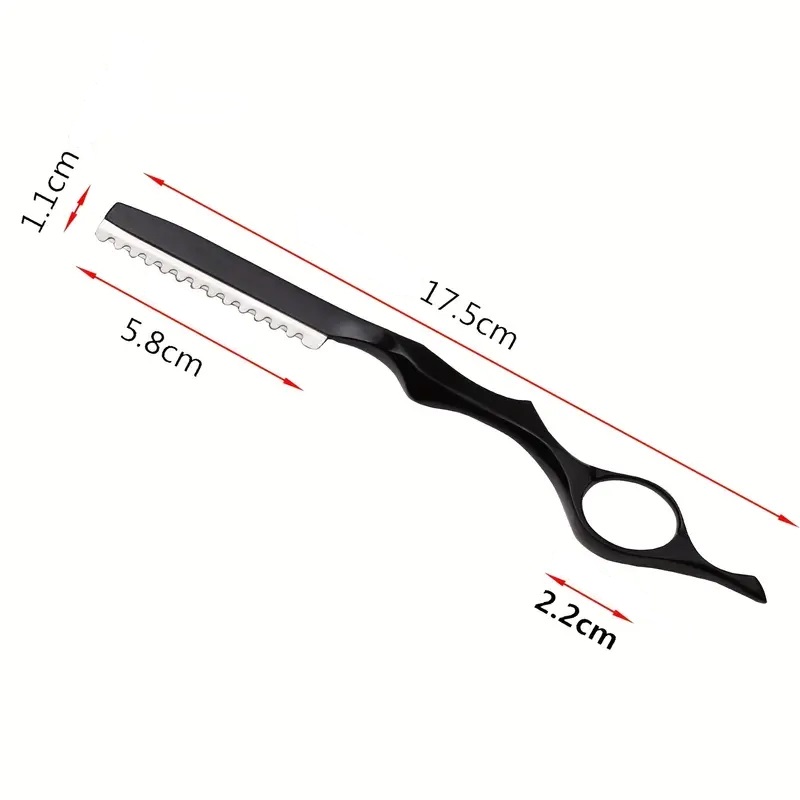 1Pcs Haar Ausdünnung Rasierer Mit Klinge Professionelle Luftfahrt Aluminium Salon Barber Rasierklingen Friseur Cutter Messer C0001A – Detail 7