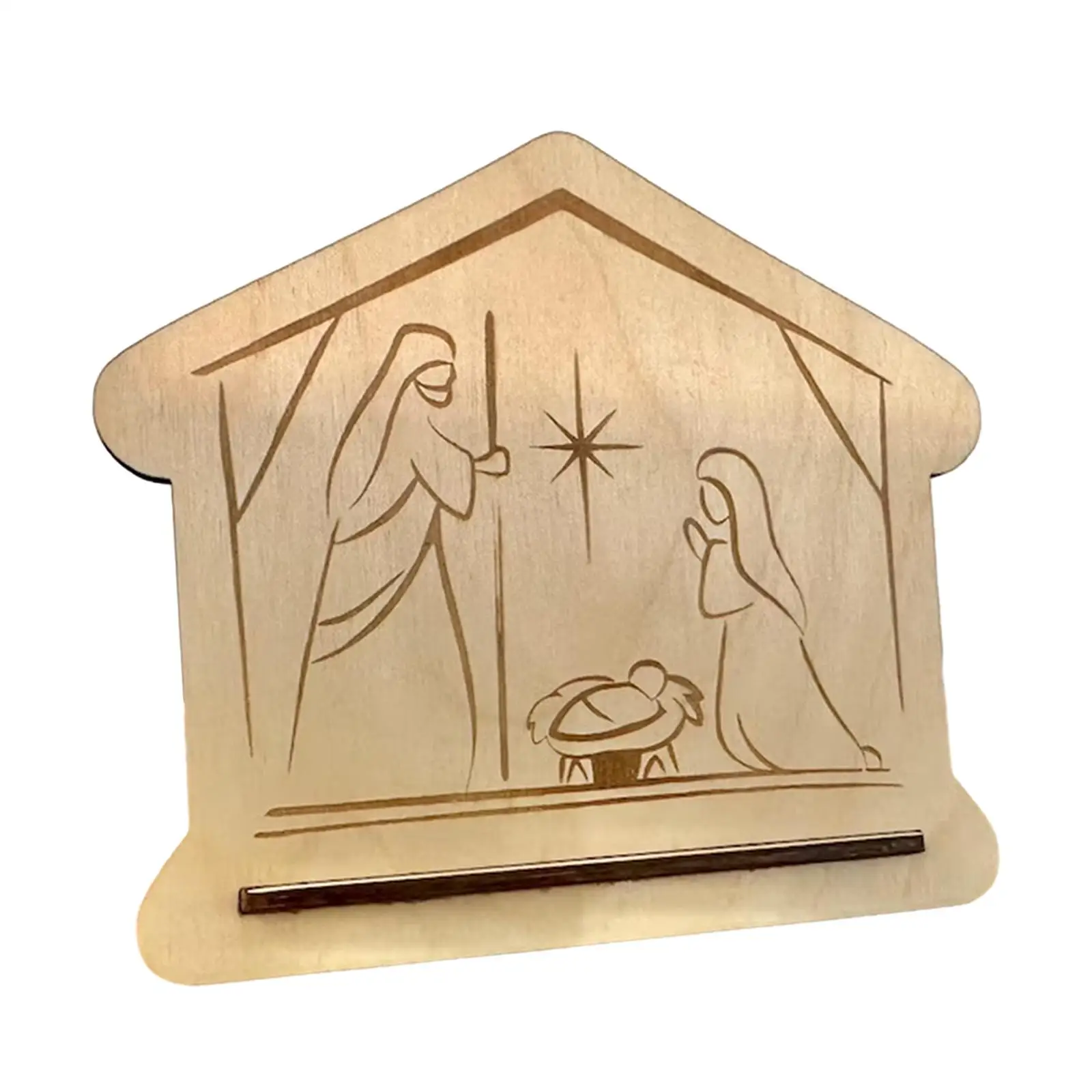 The Birth of Jesus Decorations Xmas Decor for Family Table Centerpiece Home
