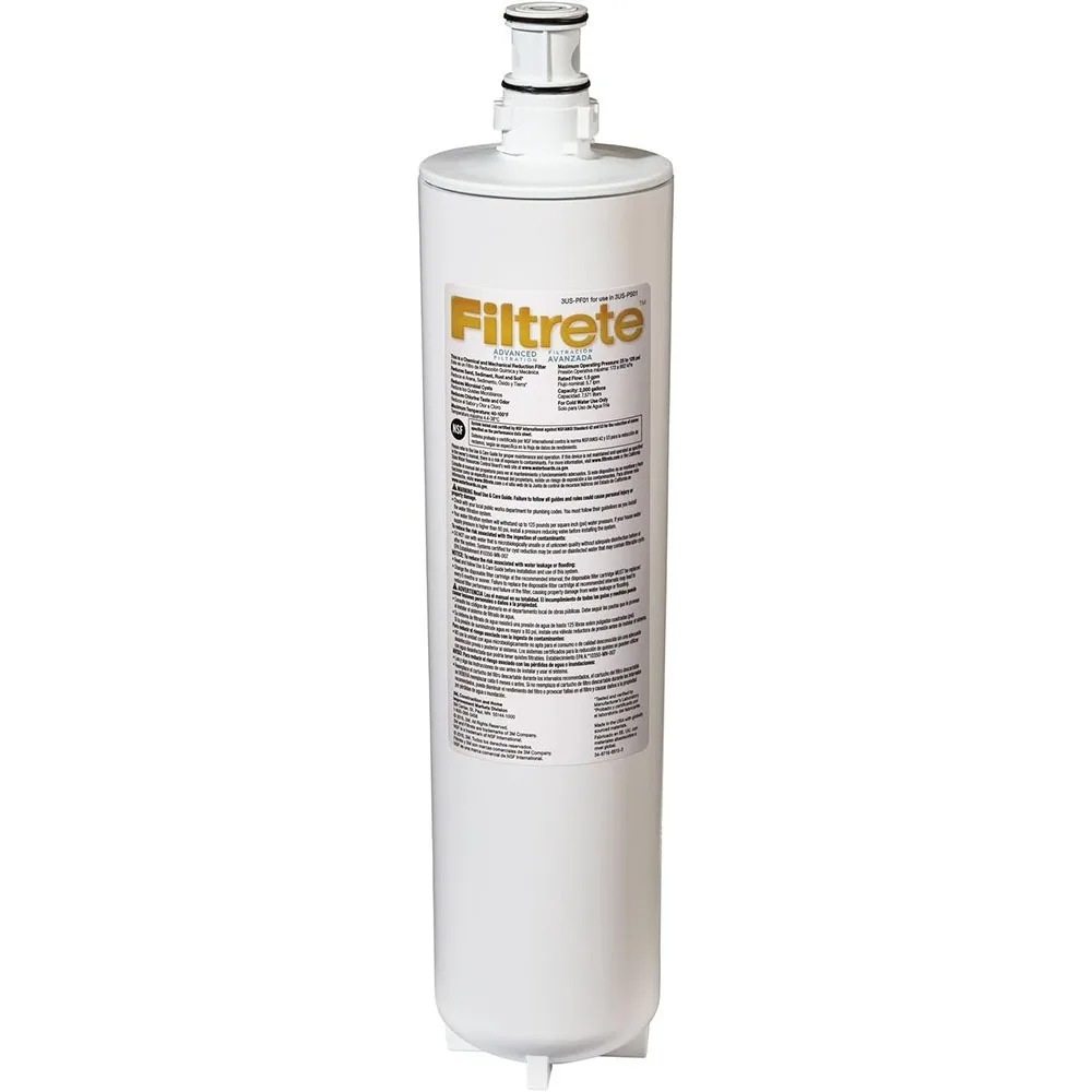 Description Picture 2 of itemFor Filtrete Advanced Under Sink Quick Change Water Filtration Filter 3US-PF01, For Use With 3US-PS01 System, 1 Count (Pack of 1