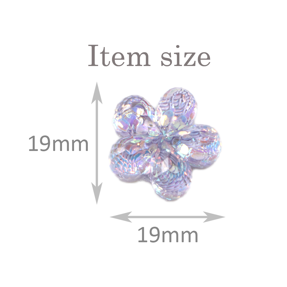 Description Picture 5 of item20pcs Mickey Sequins Chunky Glitter 3D Transparent Resin Charms Flat Cabochons Embellishment DIY Earring Keychain Jewelry Making