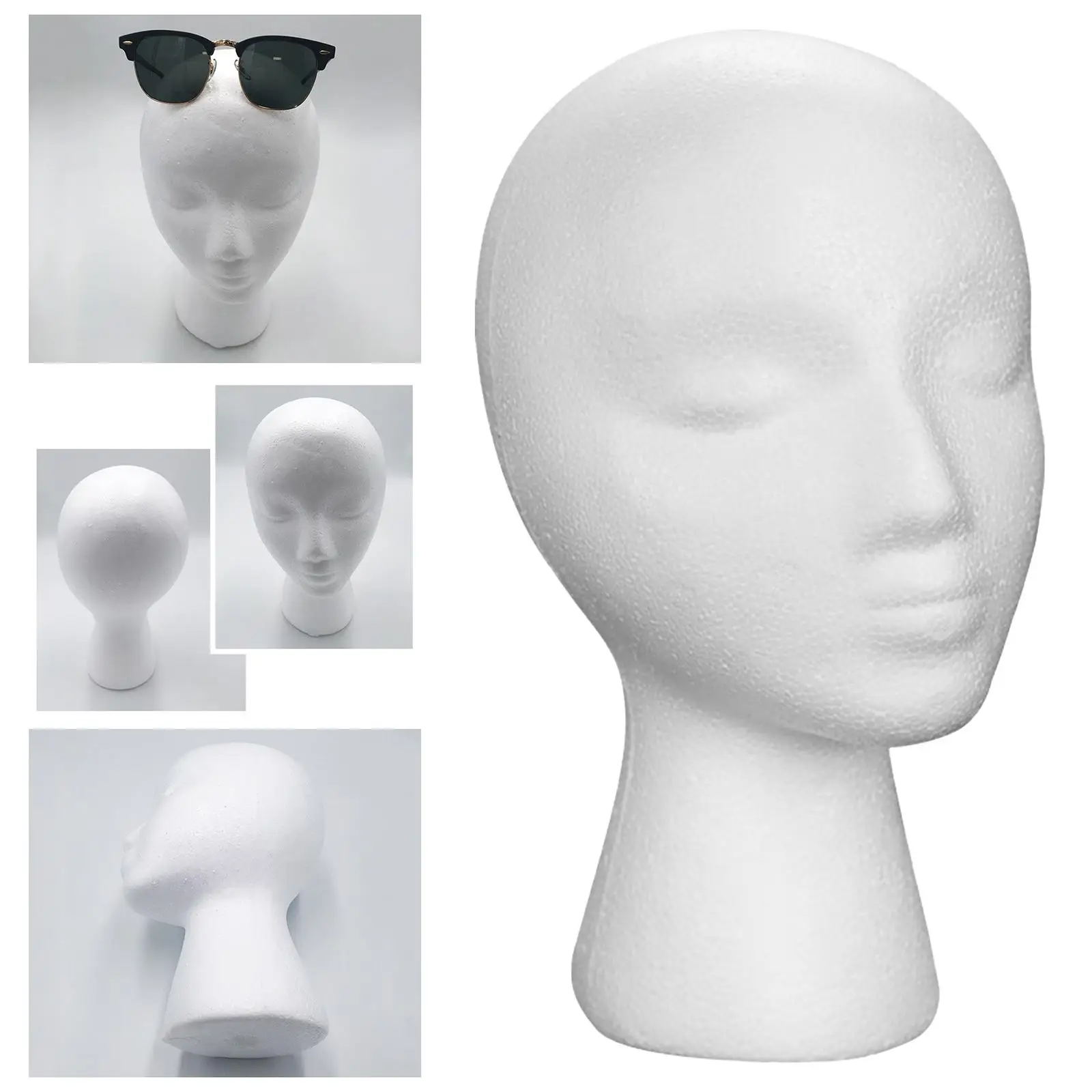 Female Foam Mannequin Head Hat Wig Display Stand Foam Mannequin Display Style Model and Display Hair Hats and Hairpieces
