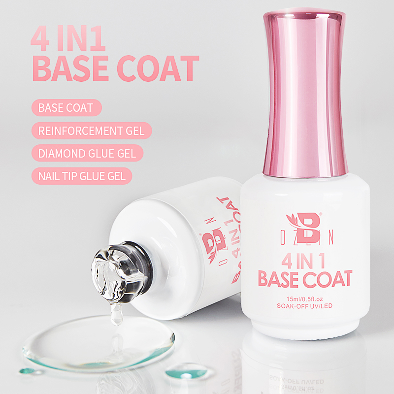 Best of 4 In 1 Base Coat Function 15ML Soak Off LED UV Gel Nail Polish Long Lasting Nails Tip Glue Art Tools Varnish Lacquer Reviews & Tips