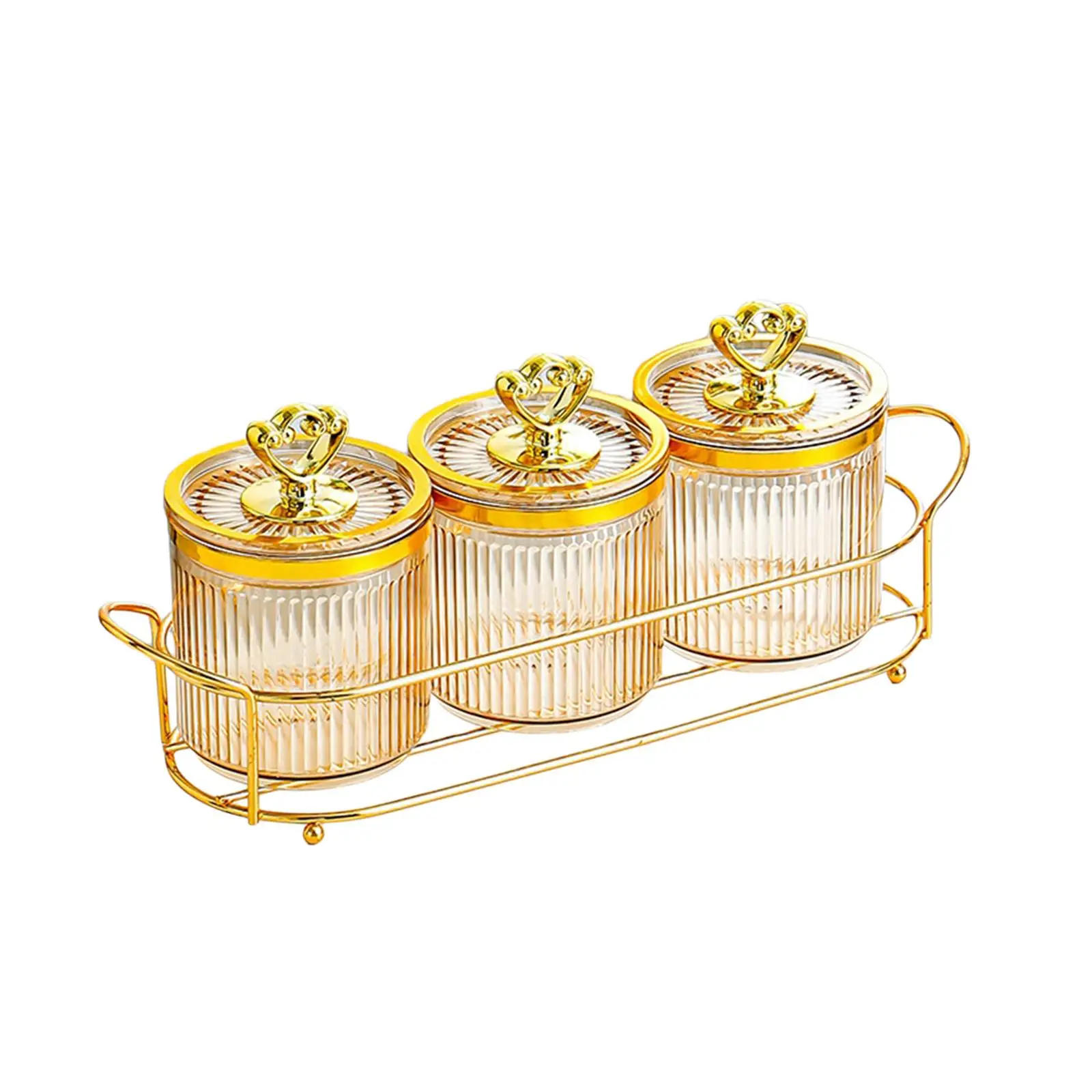 Dry Fruit Tray with Lid Kitchen Spice Jars Food Storage Box Containers Luxury Sealed Sugar Jars Appetizer Plate for Party