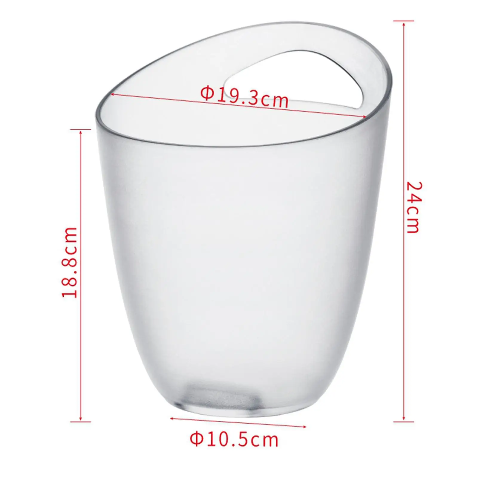 Transparent ice Bucket Drink Tub Champagne Beer Wine Chiller for Cocktail Parties Wine Bottle Restaurant Champagne Pub