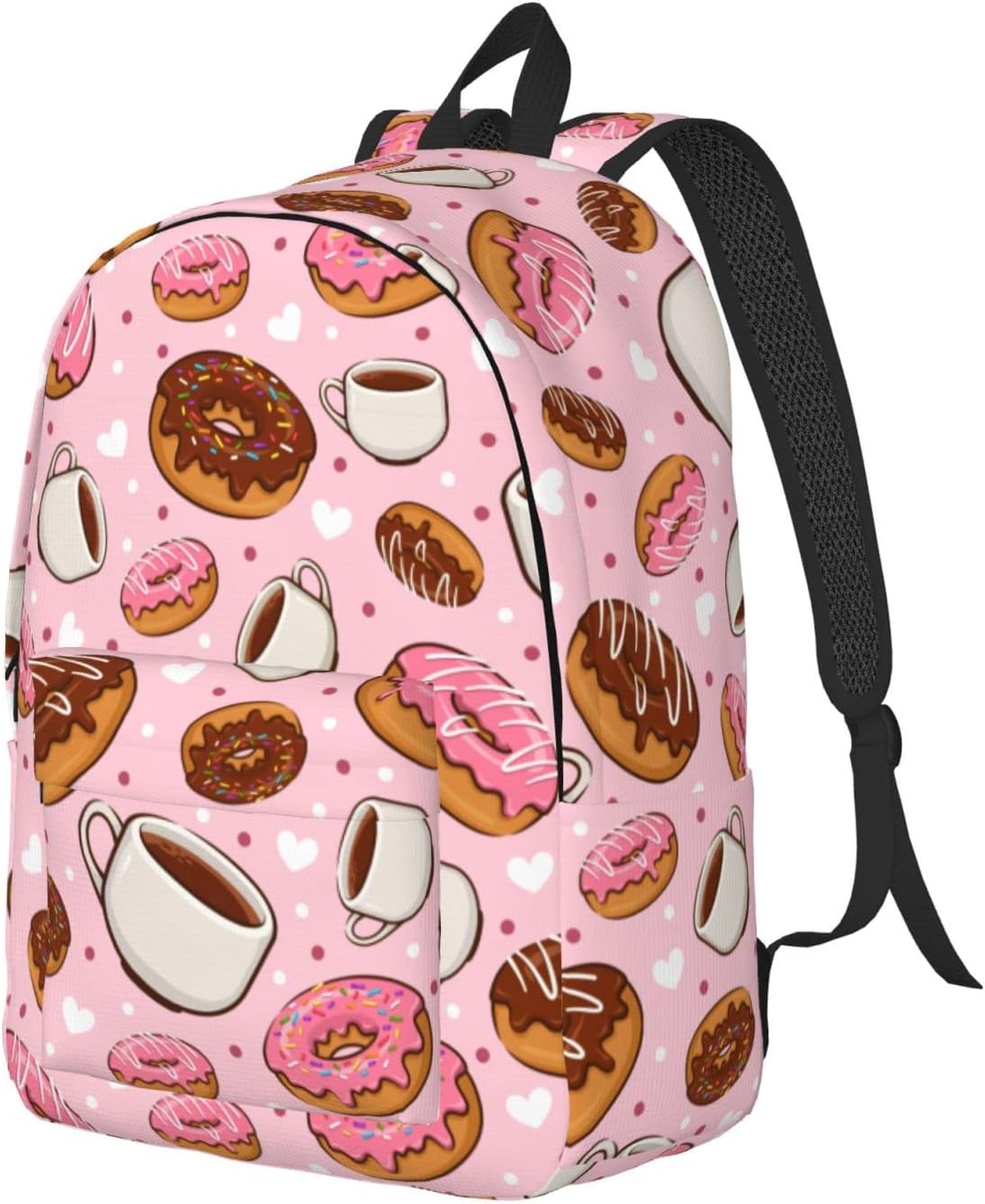 Mochila leve Donut e café portátil para