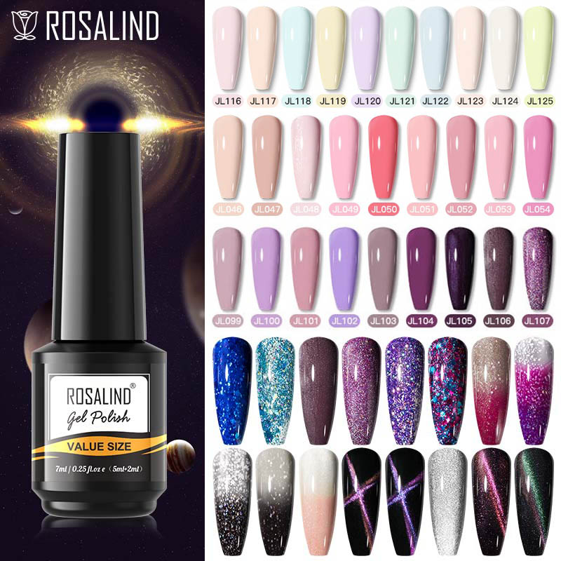 Best of ROSALIND Summer Gel Nail Polish Base Top Matte Coat For Nail Art Design Semi-Permanent Vanish Hybrid Soak Off Nail Gel New Reviews & Tips