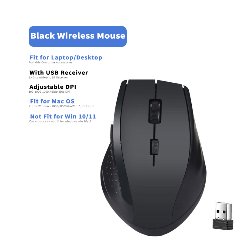 Mouse Gamer sem fio com receptor USB,