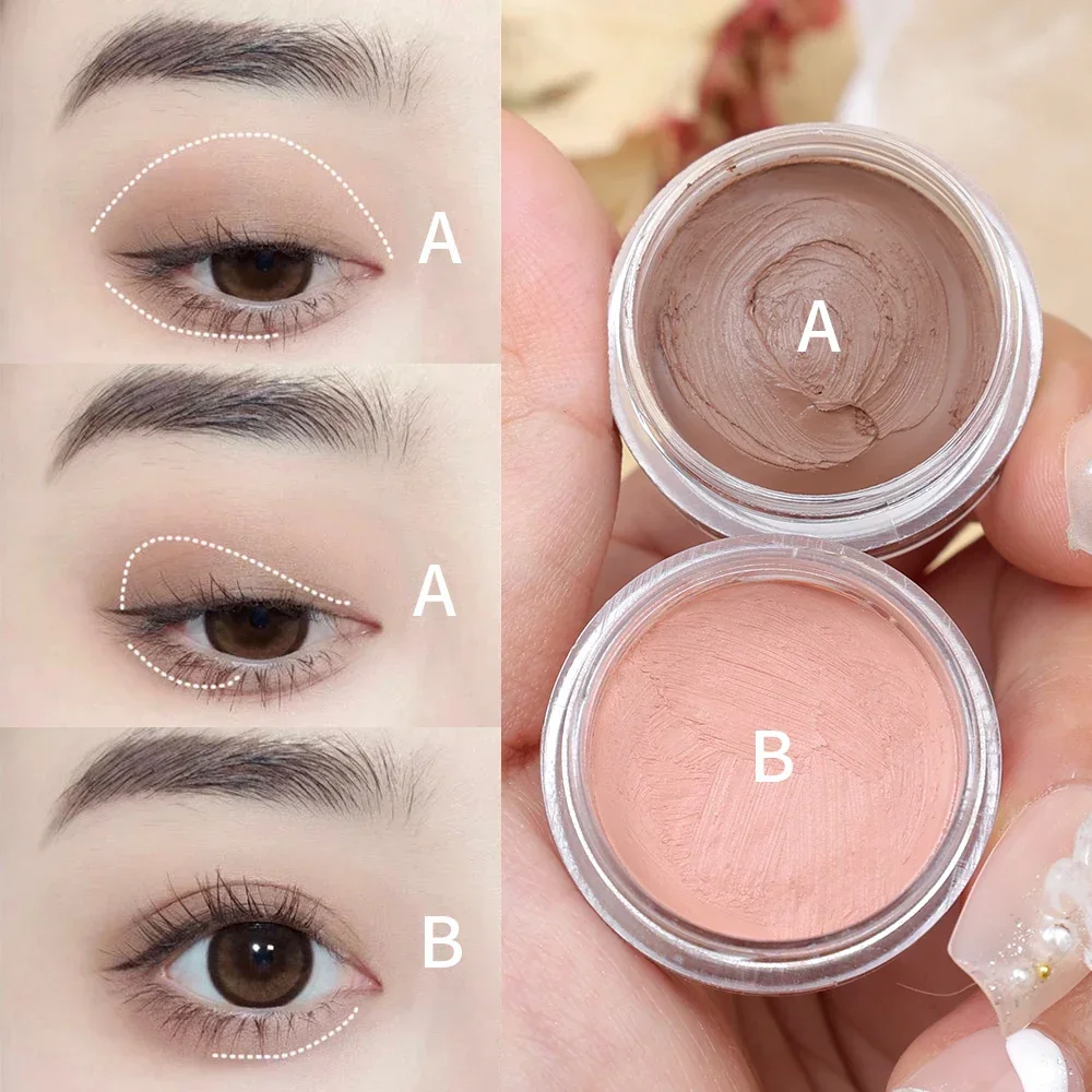 Best of Matte Nude Eyeshadow Cream Waterproof Silky Smooth Eye Shadow Primer Pigment Long Lasting Monochrome Peach Pink Brown Eye Makeup Reviews & Tips - Image 2