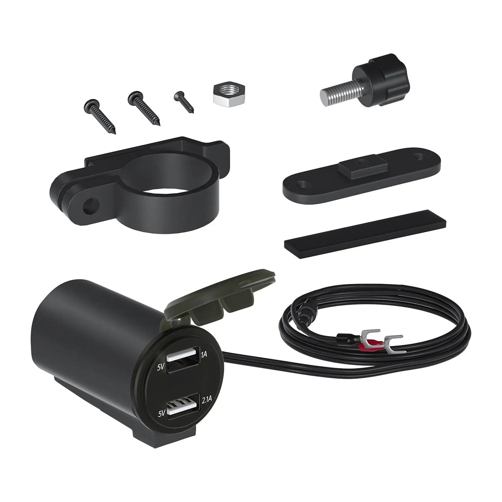 Motorcycle Dual USB Charger on off Switch for 12V Car