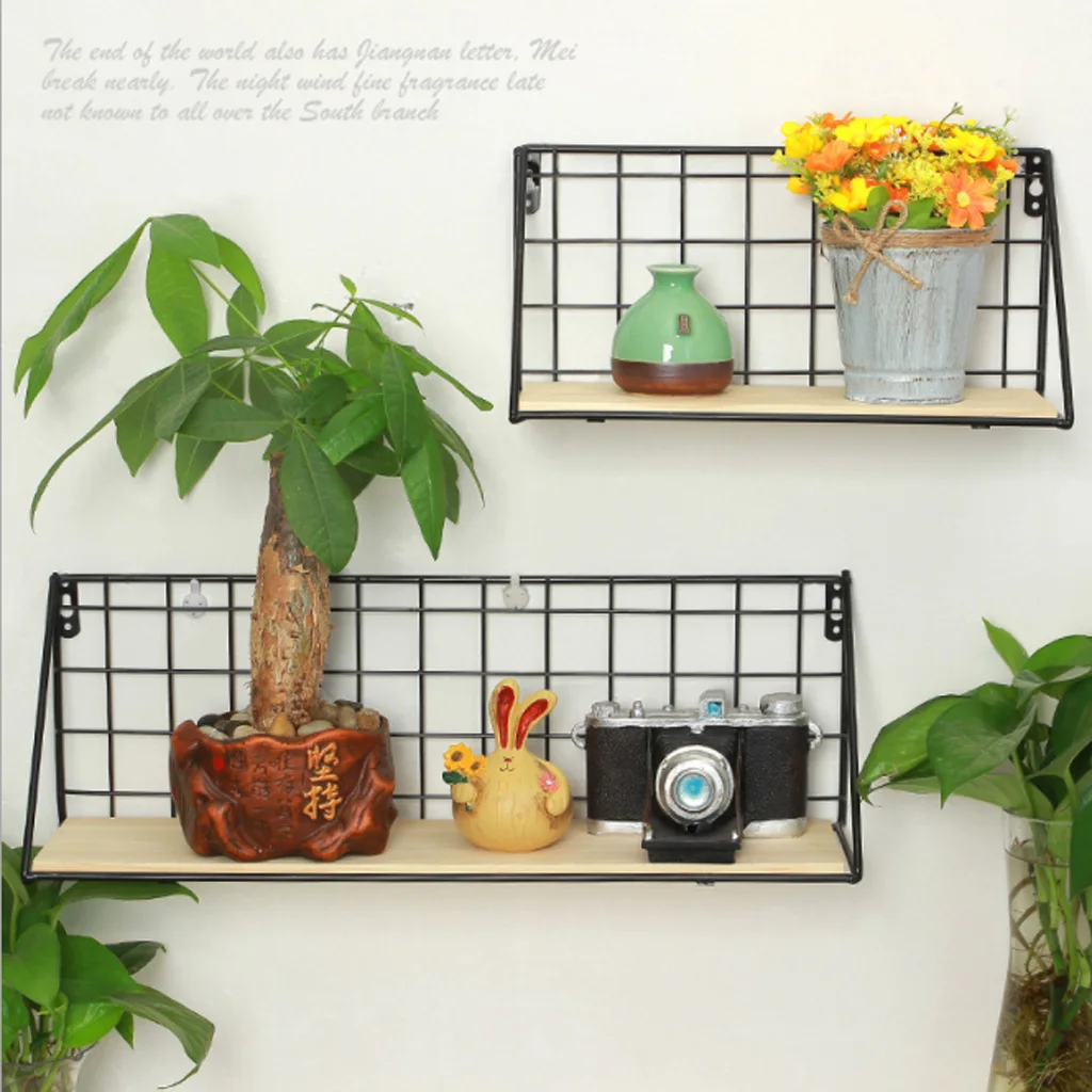   Floating Wall Shelves Outdoor Garden Patio Green Plants Flowers Planter Holder Rack Stand