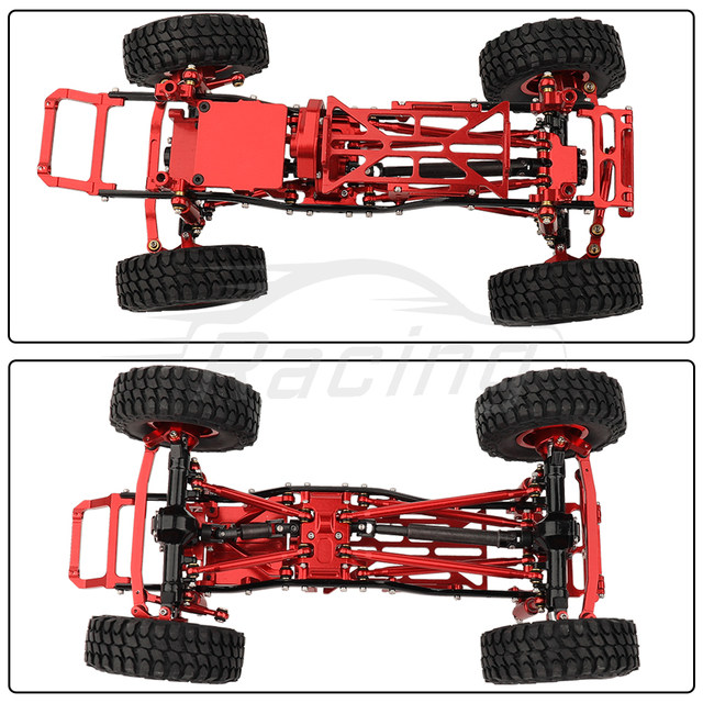 1:24 DIY Metal Upgrade Car Frame with Double Front Axles For