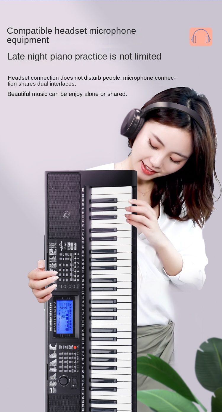 Title 18, Musical Keyboard Midi Controller 61 Keys Wirele...