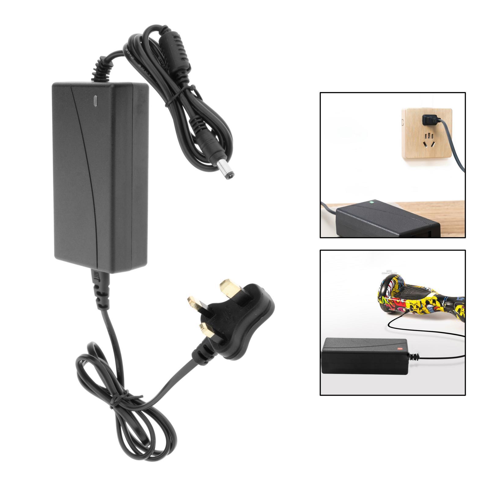DC 5.5mm 42V Battery Charger Compatible with Electric Scooter Skateboard