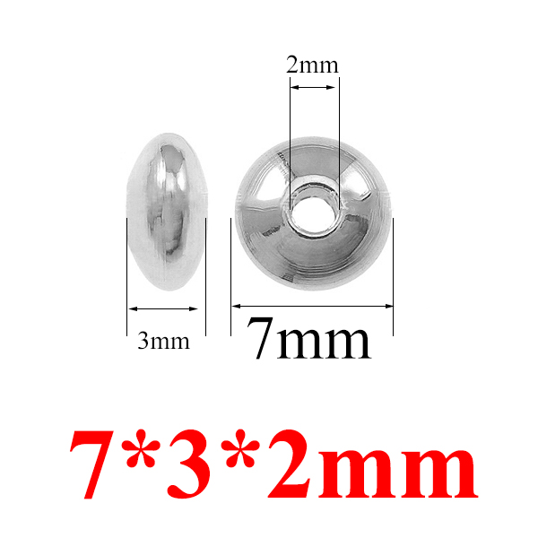 50 teile/los Edelstahl Spacer Perlen Metall Perlen Für Schmuck Machen DIY Punk Schmuck Zubehör Für Bracele, Der Lieferungen – Detail 9