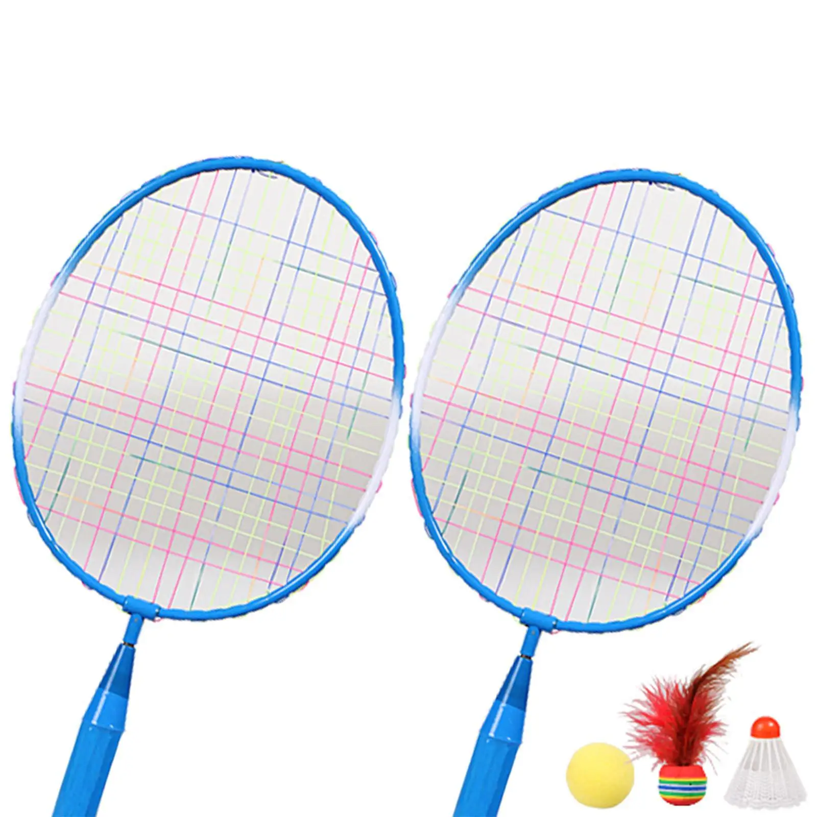 1 Pair Badminton Rackets Set Lightweight for Toddler Kids Starter Players Sporting